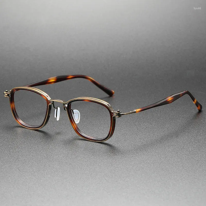 Solglasögon legering vintage runda glasögon ram manliga kvinnor anti blå ljus läsglasögon optisk myopia recept ramar män