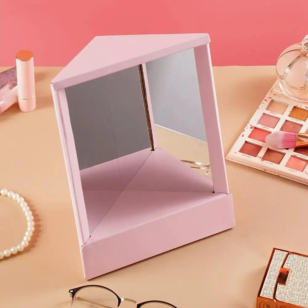 Compact Mirrors 2colors Non-Reversing Cosmetic Stand Mirror For True Reflection Vanity Makeup H7H3 231102