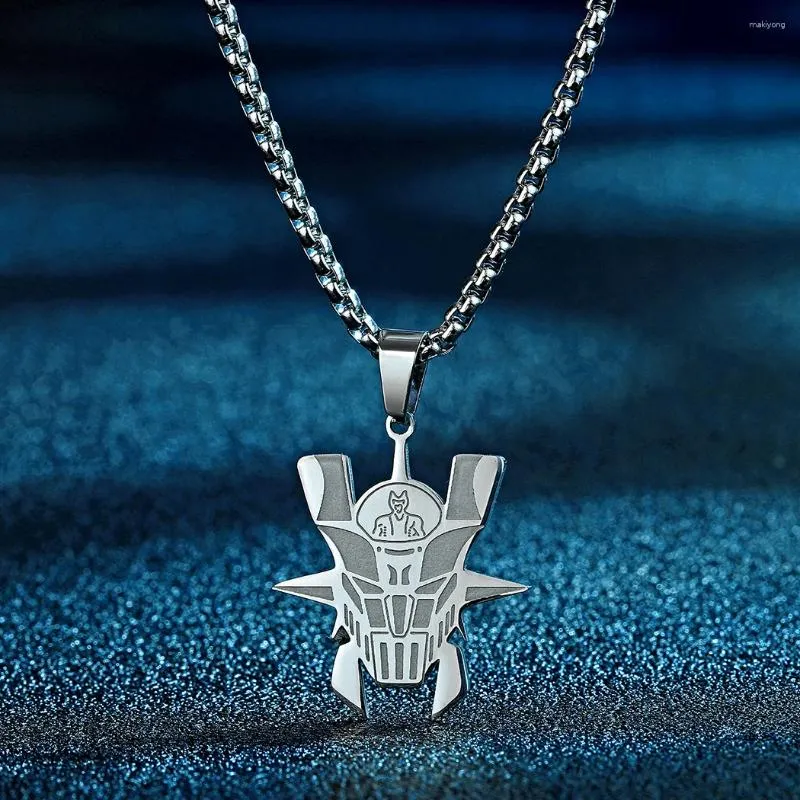 Anhänger Halsketten Todorova Trendy Edelstahl Gravierte Mazinger Rüstung Universal Halskette Für Männer Charme Krieger Schmuck Kreatives Geschenk