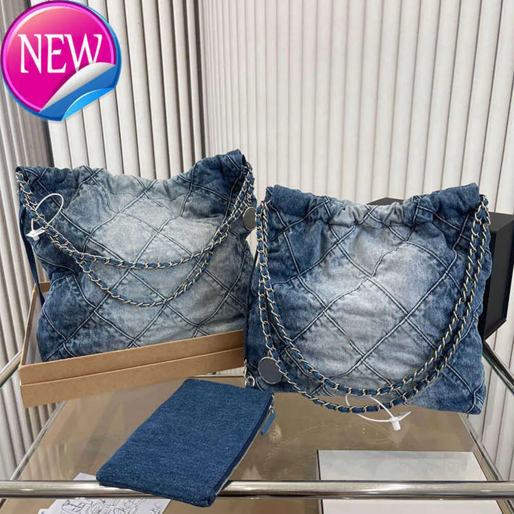 Sacs à bandoulière Channel 22 Denim Grand Sac à provisions Fourre-tout Voyage Designer Femme Sling Body Sac à main le plus cher avec chaîne en argent Gabrielle QuiltedHeDlG