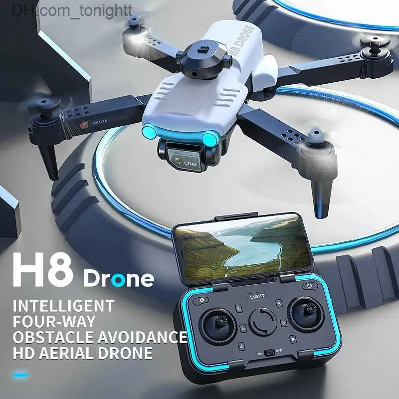 Drones H8 Controle remoto UAV Evitação de obstáculos dobrando a câmera aérea de alta definição Quadcopter Q231102