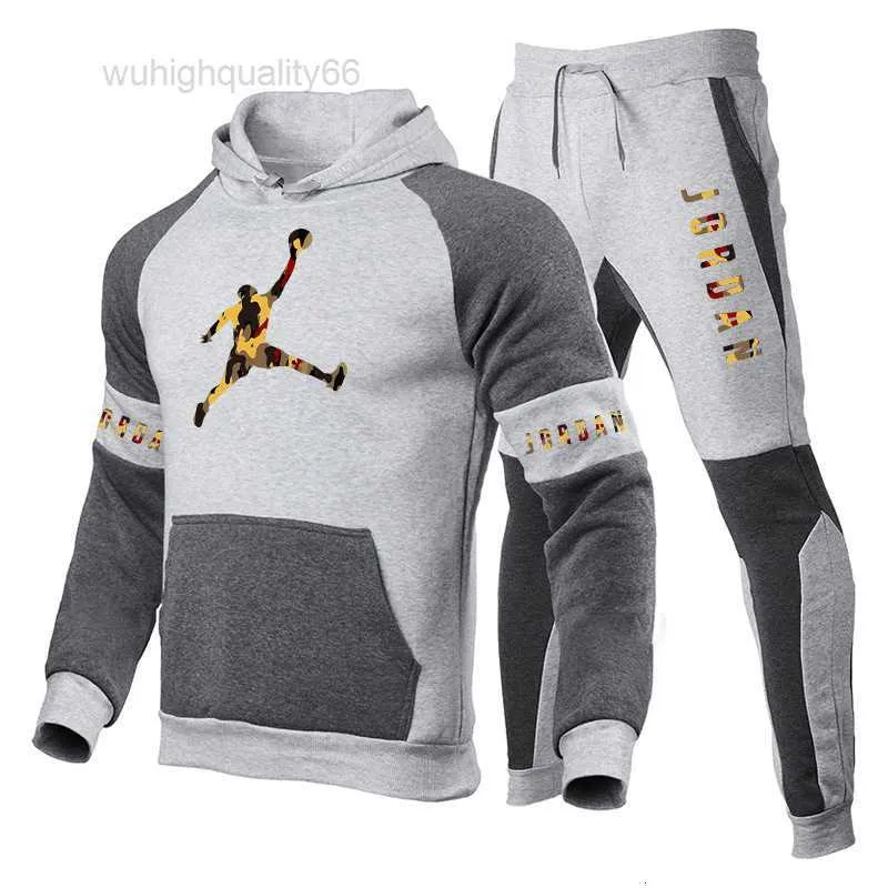 Jogginghose und Hoodie Set Trainingsanzug Männer Mit Kapuze Schweiß Mode Winter Jogger Pantalons Sets Fußball Mes Sportswear Kleidung