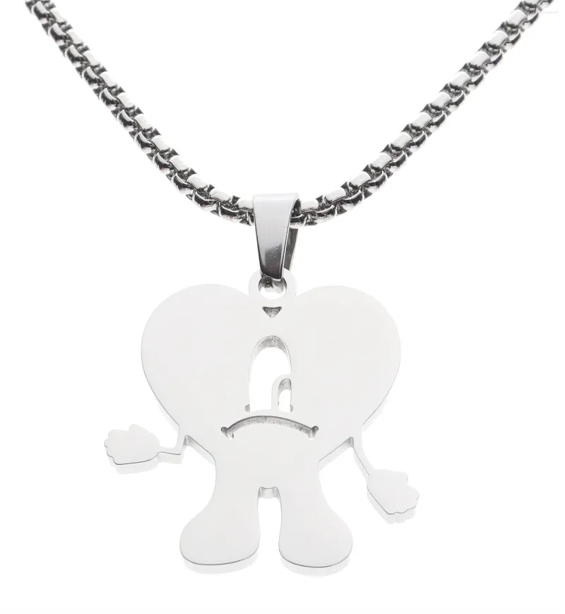 Pendentif Colliers Ins Bad Collier pour hommes et femmes Hip Hop Personnalité Couple Charm Bijoux