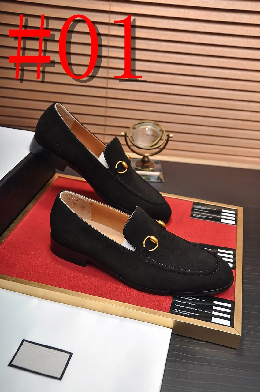 102Model Top Quality Men Designers Loafers Shoes Original Wedding Paty luxurious Dress Shoes Genuine Leather Classic Elegant Loafers Round Toe Office Shoe 38-46