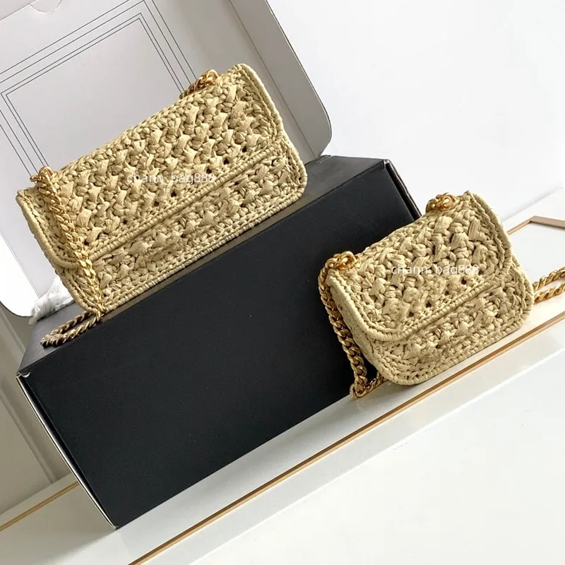 10A Top-level Replication designer bag Plant material chain shoulder bag 20.5cm Luxury Fashion Gold chain Crossbody Bag Free Shipping