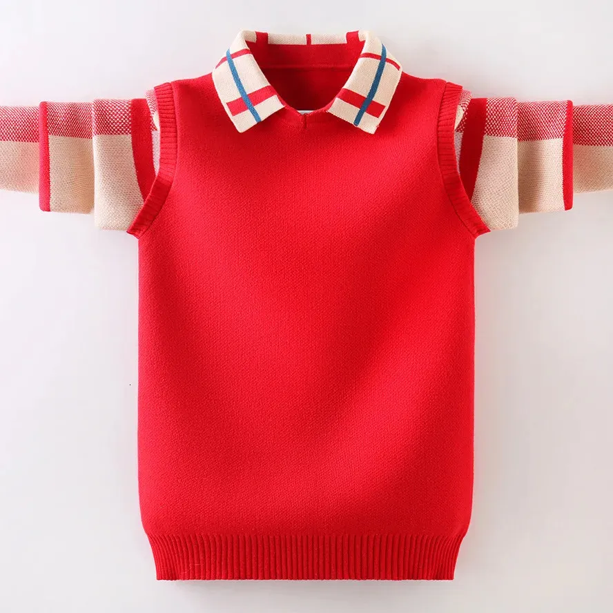 Pull Vêtements d'hiver pour enfants Vêtements pour garçons Pull Pull à tricoter Vêtements pour enfants Produits en coton Garder au chaud Pull garçon 231102