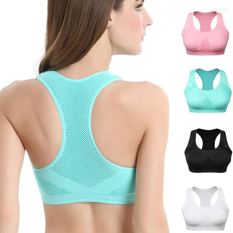 Breathable Yoga Net Sports Bra For Women Shockproof, Padded