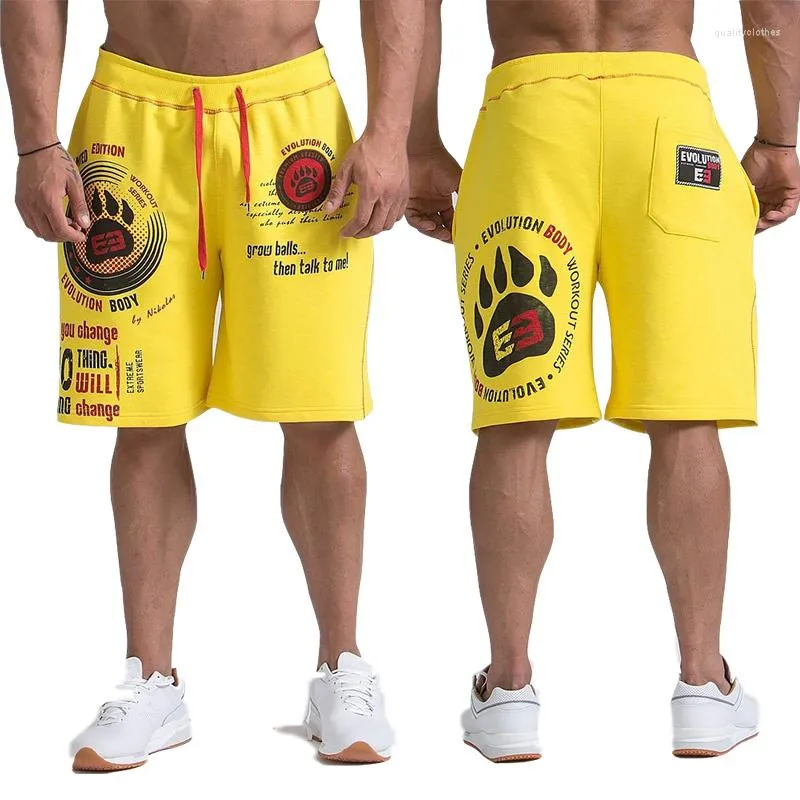 Shorts pour hommes GYMS pantalons pour hommes 2023 survêtement décontracté hommes pantalons de survêtement Fitness homme entraînement coton taille M-XXL