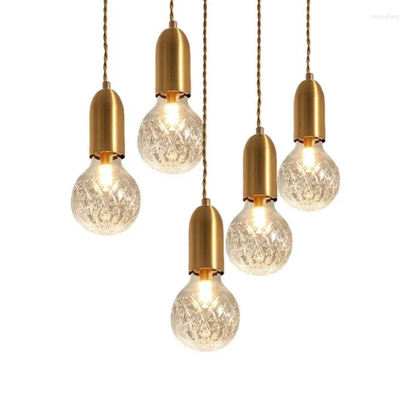 Pendant Lamps Modern Glass Lights For Dining Room Bedroom Kitchen Hanging Lamp Home Decor Bedside Bar Light Fixtures Industrial