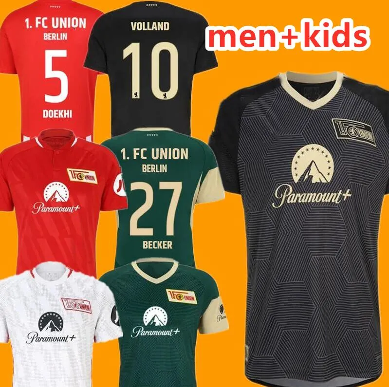 CUP 2023 Union Berlin Mens Soccer Jerseys Aaronson Fofana Khedira Liidouni Behrens Khedira Becker Diogo Leite Doekhi 2023 24 Football Shirt Home Own