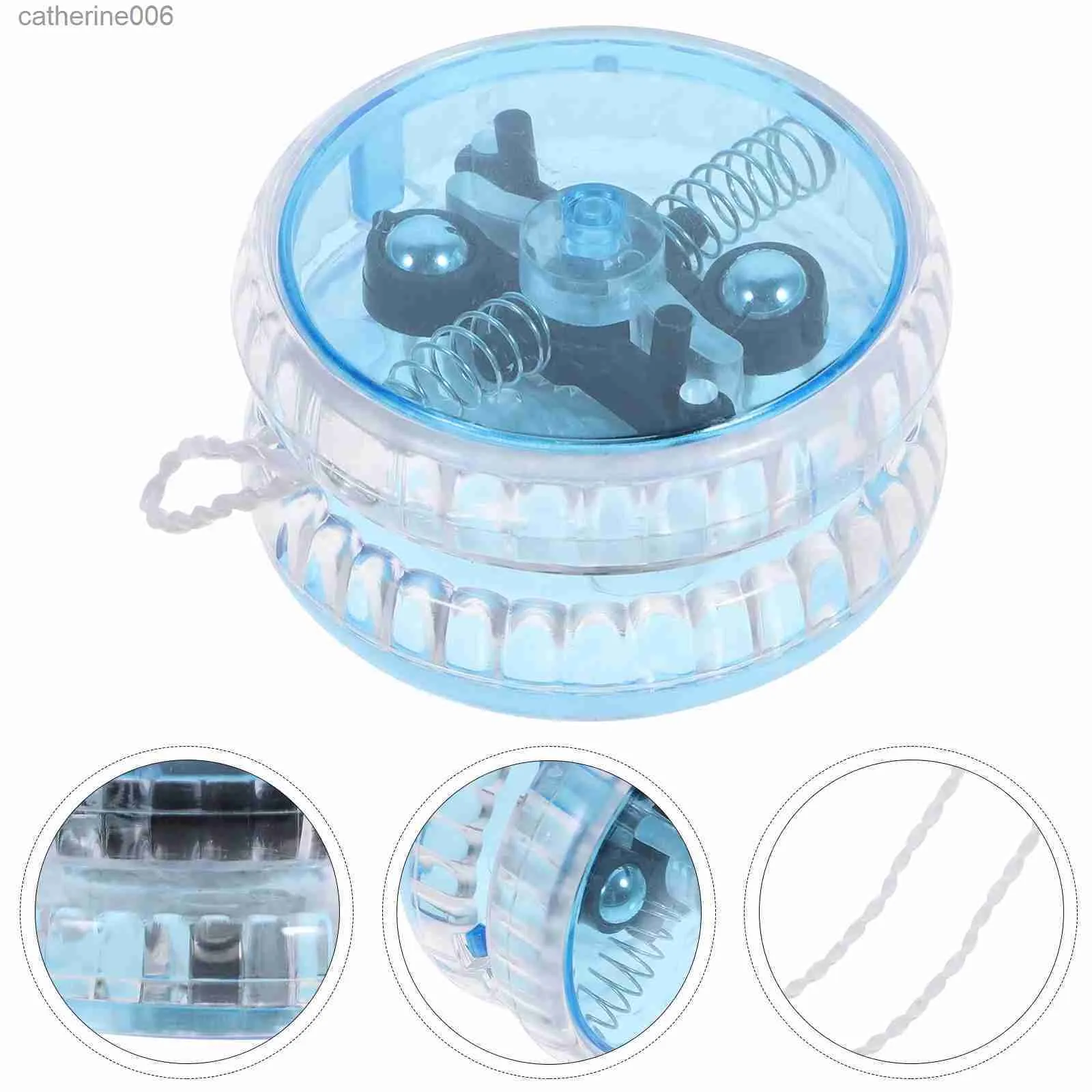 Yoyo 1pc LED Yoyo lumière Yoyo pailleté lumineux Yoyo pour Yoyo débutant enfants enfants (bleu) L231102