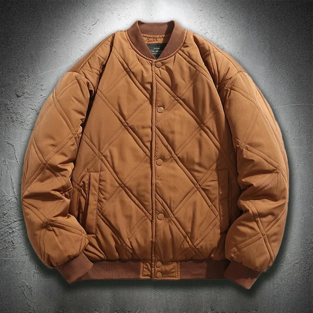 Jaquetas masculinas Vintage Quilting Bomber Jaqueta Homens Outono Leve Jaqueta Varsity Casacos Homens Moda Roupas Soltas Fit Casacos de Queda 231102