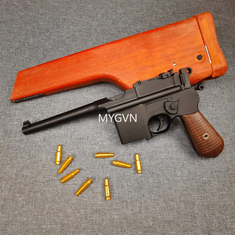 Mauser C96 Shell Ejecting Laser Toy Gun Metal 3d Printing