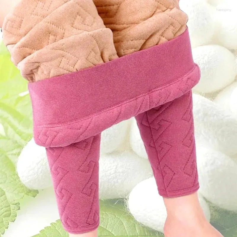 Женские брюки, осенние и зимние шелковые хлопковые леггинсы с утолщенной бархатной изоляцией и высокой талией