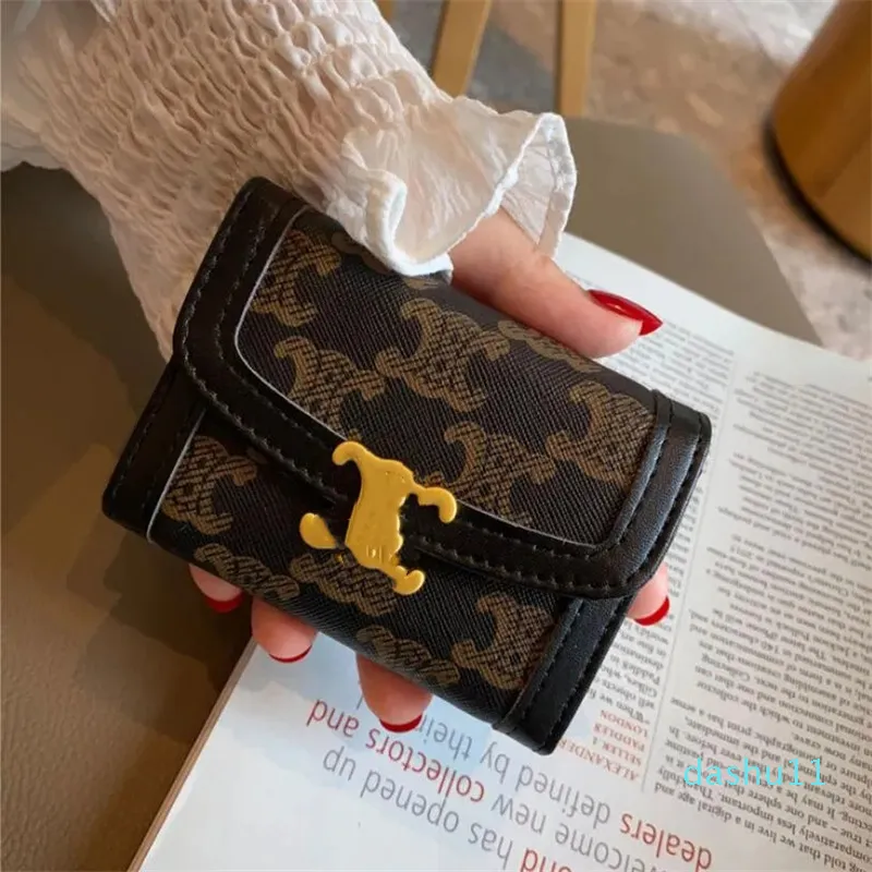 Fashion designer Leather wallets luxury short Credit Card Holder purse bags  Women casual square wallet