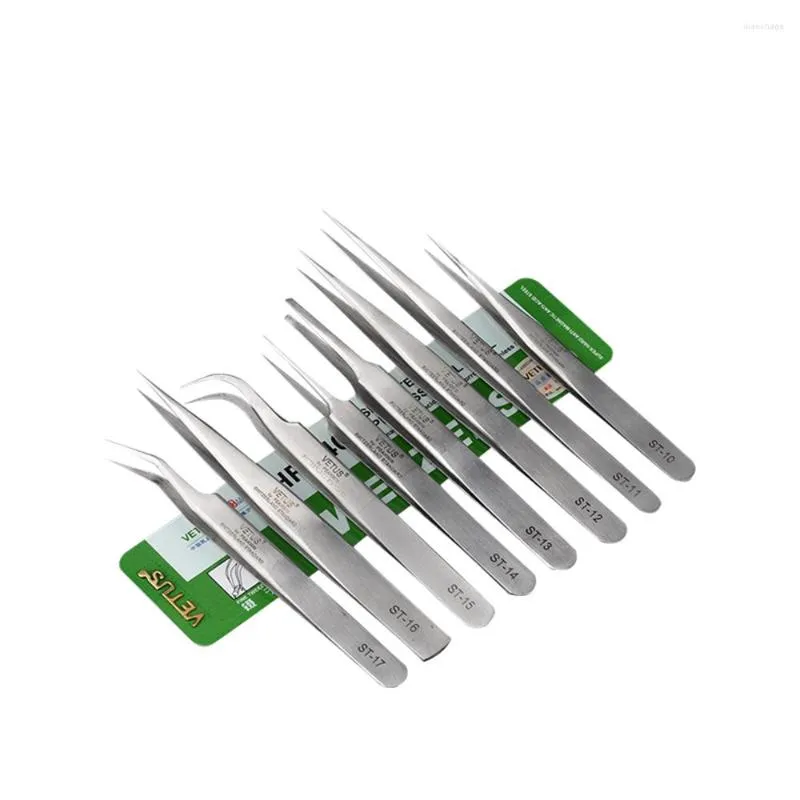 HRC40° Static Tweezer Precision 302 Alloy Steel Anti ST-10/11/12/13/14/15/16/17 For Lab Teaching / Repair Tools