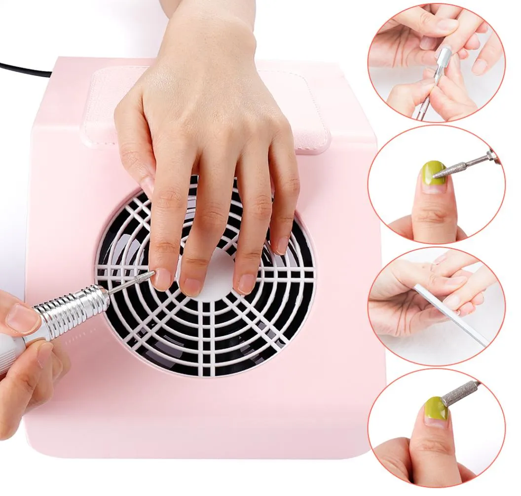 40W Nail Dust Suction Dust Collector Fan Vacuum Cleaner Manicure Machine Tools Dust Collecting Bag Nail Art Manicure Salon Tools2000832