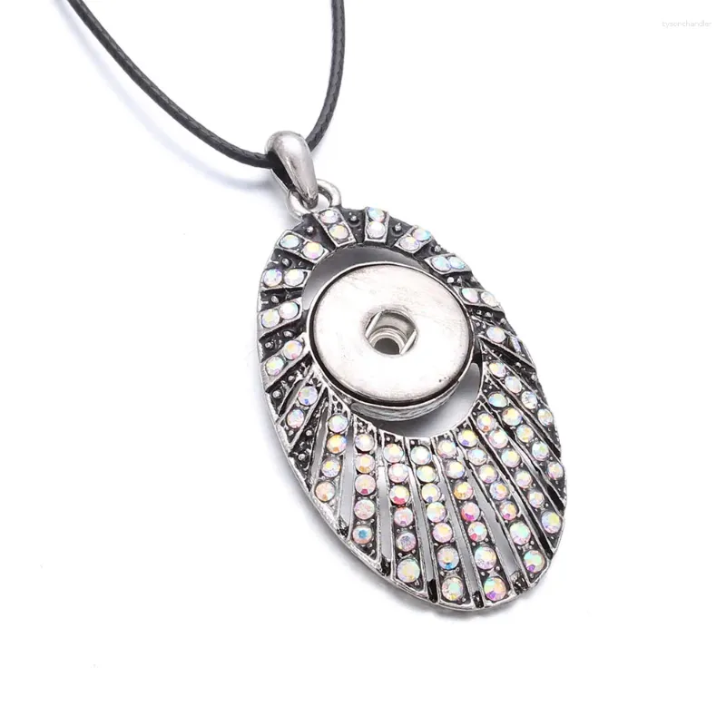 Naszyjniki wisiorek kryształowy snapek 18 mm dla kobiet dopasuj biżuterię biżuterii