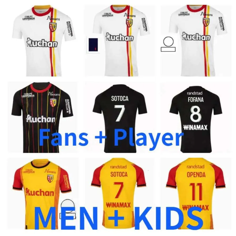 Qqq8 23 24 Rc Lens Frankowski maglie da calcio Kakuta Ganago Sotoca Fofana Hommes Enfants Banza 2023 2024 magliette da calcio uomo bambini Kit