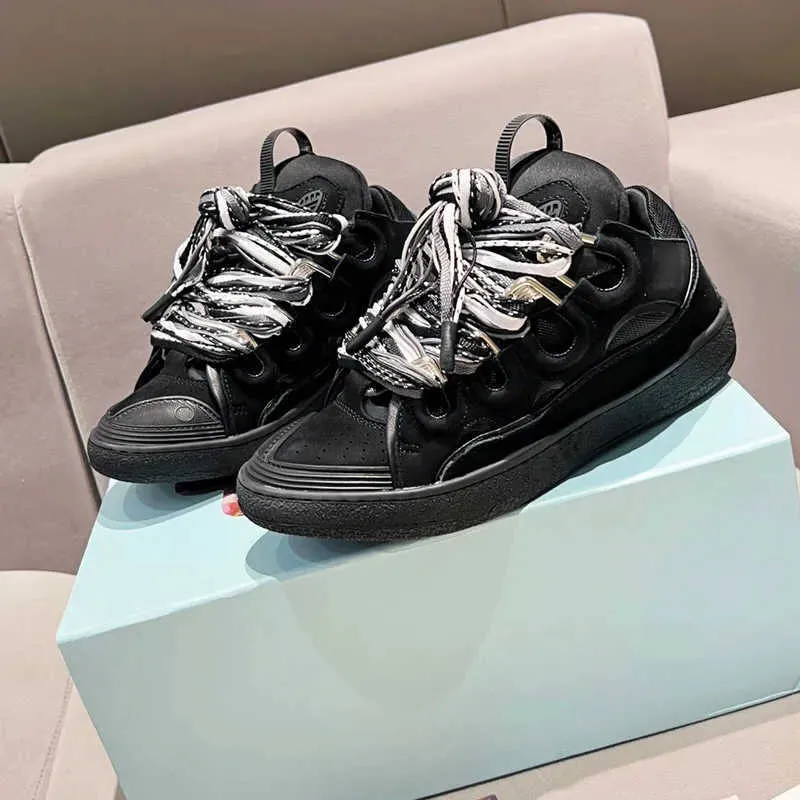 Curb Sneaker Années 90 Designer Hommes Chaussures Casual Plateforme Baskets En Cuir Femmes Baskets Chunky Embossed Trainer Nappa Calfskin Chaussures De Sport Baskets En Caoutchouc