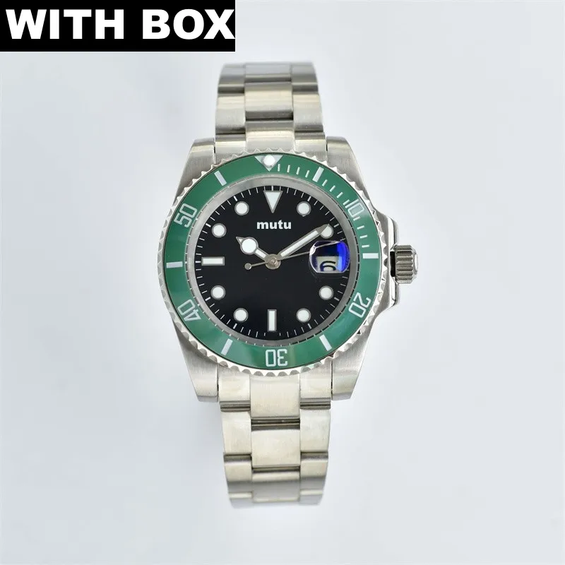 Mens Automatic Mechanical Ceramics 41mm submariner Montres Entièrement en acier inoxydable Fermoir coulissant Montres-bracelets de natation Montre lumineuse en saphir U1Montre de luxe