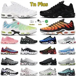 Tn Plus Mens Running Shoes Triple Black White Hyper Blue Muti Sunset Dark Smoke Grey Aqua Silver Neon Green Tn Runner Shoe Men Women Trainers Sports Sneakers