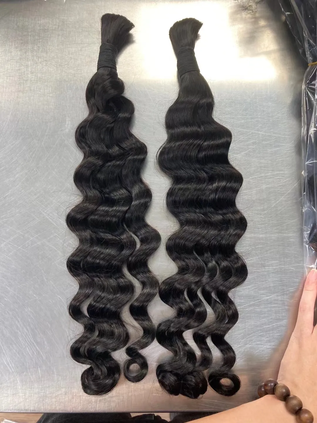 Of 3 Micro Virgin Deep Wave Hair Micro Braids Human Hair For Braiding No  Weft, Bulk Extension From Galiqueenhairno1, $96.62