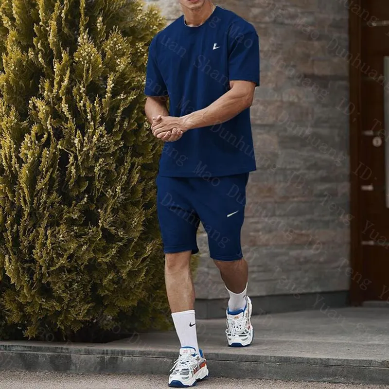 Mens Designer Cotton Tracksuit Set With Jogger Shorts Short Pants