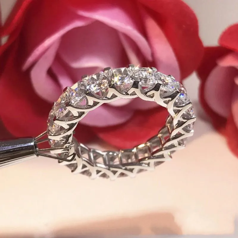 Кластерные кольца продажа бренда Choucong Оригинальные роскошные ювелирные изделия 925 Стерлинговая серебряная принцесса