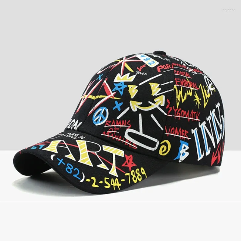 Casquettes de balle chapeaux pour hommes femmes Casquette Graffiti impression Femme Kpop décontracté rue Snapback os Hip Hop chapeau papa