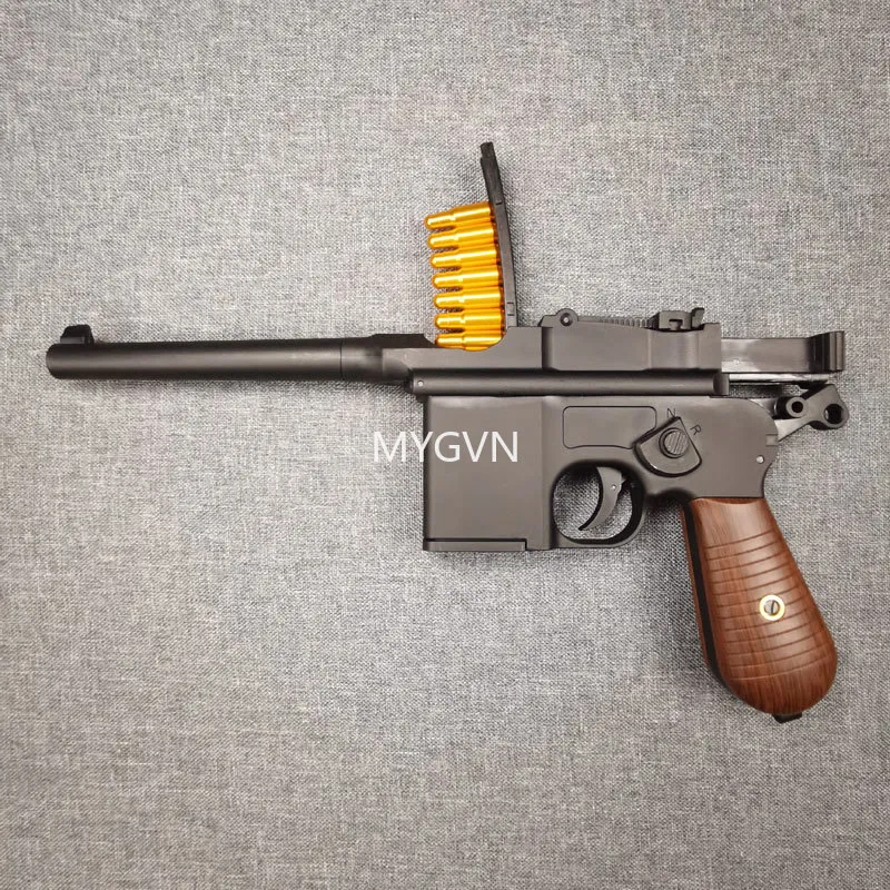 Mauser C96 Shell Ejecting Laser Toy Gun Metal Realistic Model Adult Toy Gun Collection Funny Movie Props