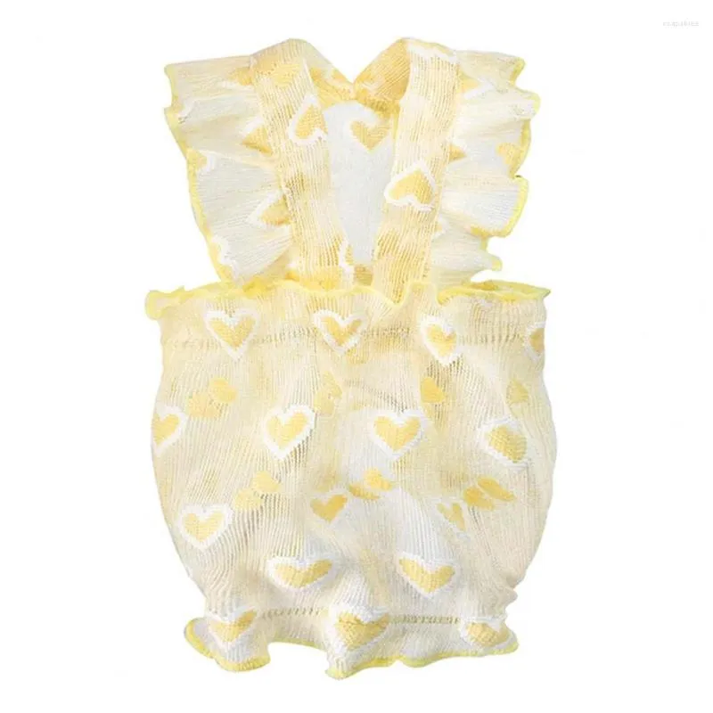Dog Apparel Mesh Lace Princess Breathable Pet Dress Fine Glitter Heart Pattern Cat Summer Skirt Vest Costumes Supplies