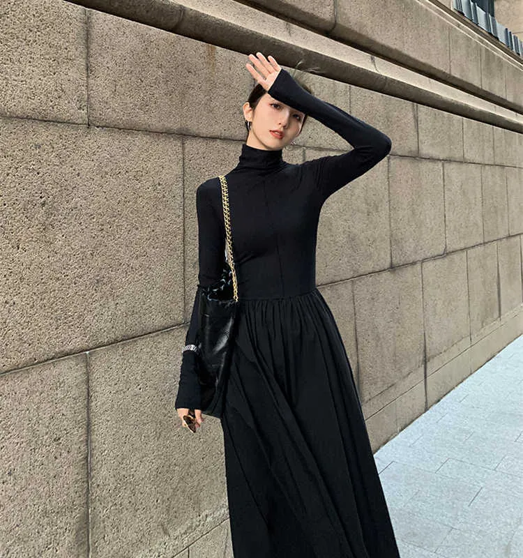Elegant Turtleneck Midi Dress For Women Autumn Office Wear From Julia dress 25.56 DHgate.Com