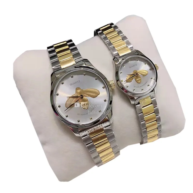 Mode abeille couple montre 38MM 28MM femmes hommes montres montre de luxe designer montres à quartz chat visage femme horloge dame montre-bracelet