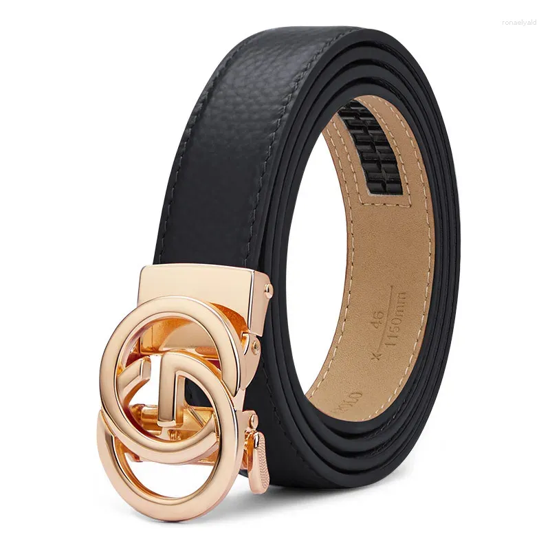 Belts Emperor Ladies Belt Temperament Delicate French Gold Buckle Leather Niche Light Luxury Women's Pants