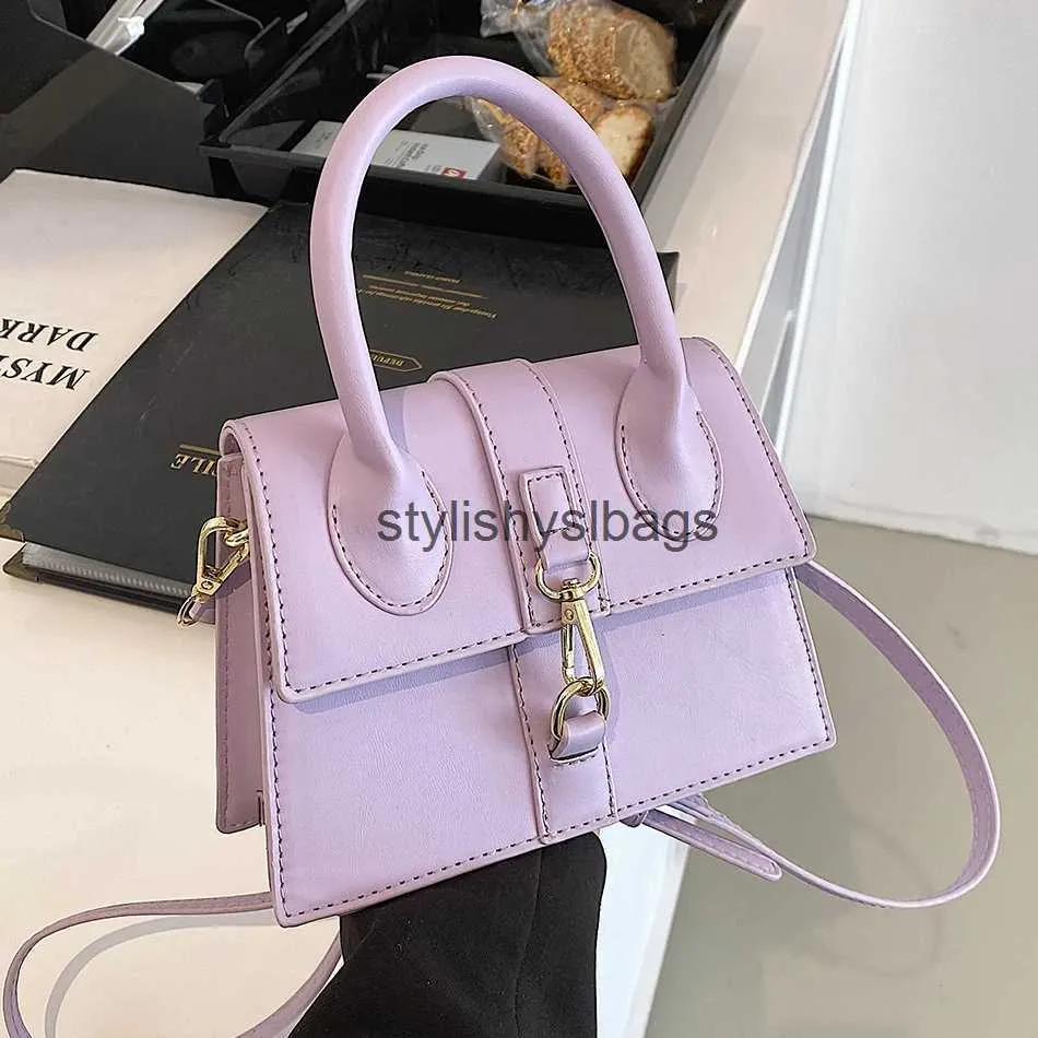 Shoulder Bags Candy Color Women's and Handbag Fasion Design Lock Women's Luxury PU Leather Cross Body Bagstylishyslbags