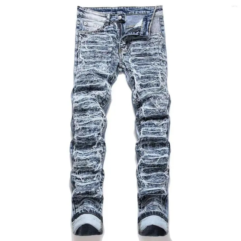 Jeans masculinos A116 Moda 2023 Pista Luxo Design Europeu Roupas Estilo Festa