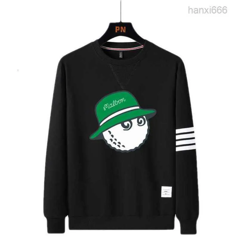 Mens Tshirts Malbon Golf Hooded Sweater 2023 Trendy Round Neck Long Fit Sport