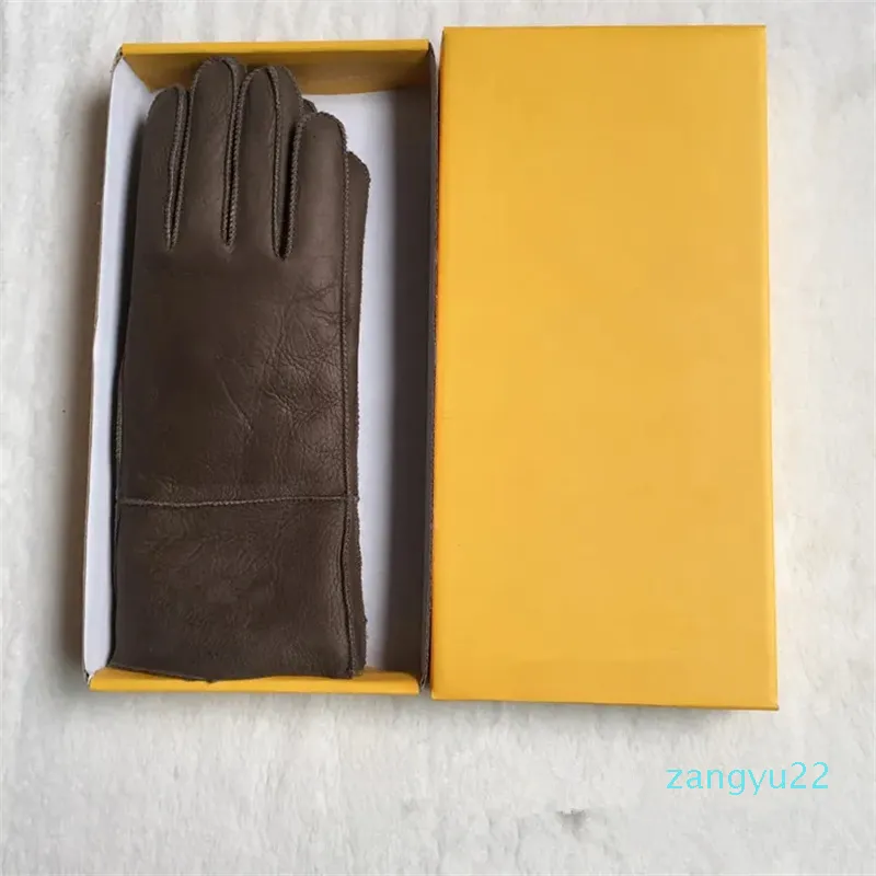 Fashion- Casual Leather Gloves Thermal Gloves Women's wool gloves in a variety of colors