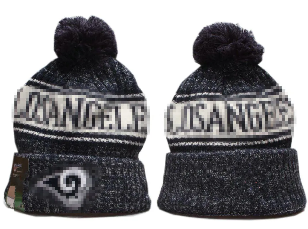 Los Angeles Beanie Lar Beanies Sox La NY North American Baseball Team Side Patch Winter Wool Sport Knit Hat Pom Skull Caps A10