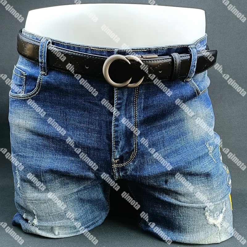 Heren klassieke effen reliëf riem ontwerper dubbele letter gladde gesp tailleband casual jeans riem heren retro lederen gordel 3,3 cm unisex tailleband