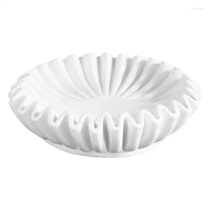 Bowls Creative Antique Design Rustic Ruffle Bowl for Kitchen Home Serving Harts Decoration With Simulation Table Seary Accessories