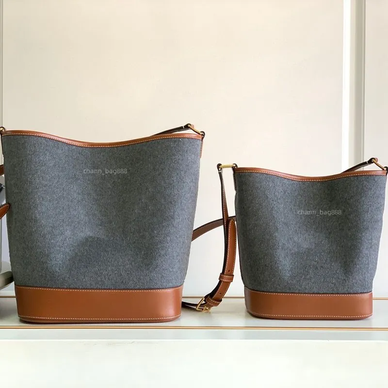 10A Replikacja na najwyższym poziomie Triomphe C Bucket 16 torba Moda oryginalna skóra luksusowa klasyczna torba wełniane torebki haftowe torebki crossbody torebki