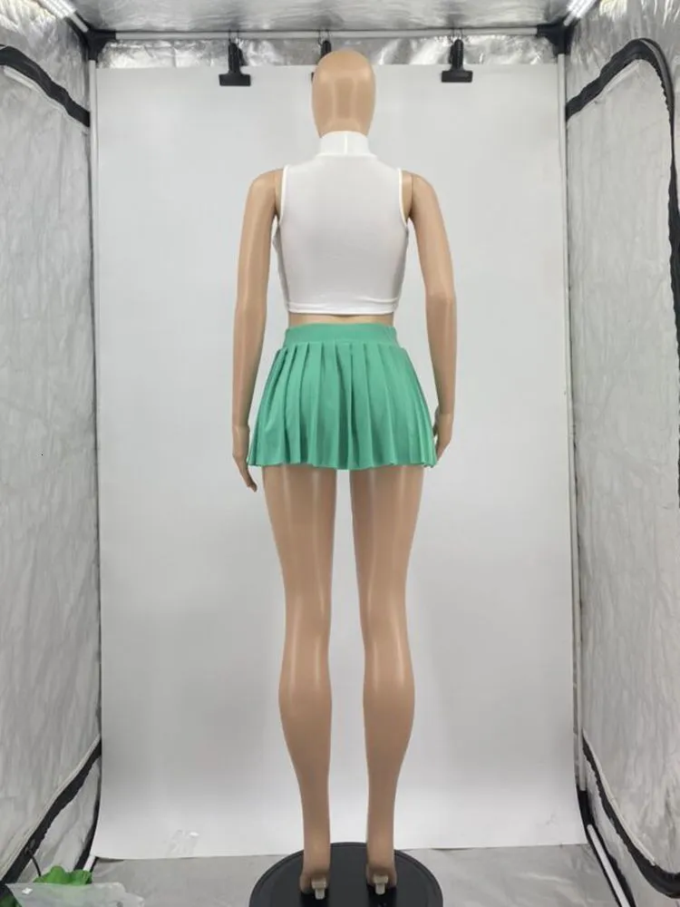 HAOYUAN-Mini jupes plissées pour femmes, tenues de club sexy, accessoires  Y2K, jupe extensible A-Line, haute qualité, mode estivale, 2023