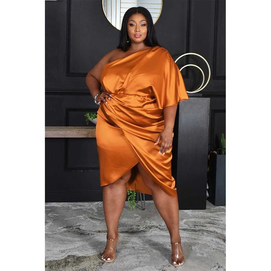 Plus Size Womens Asymmetrical Zipper Dress Nightclub Party