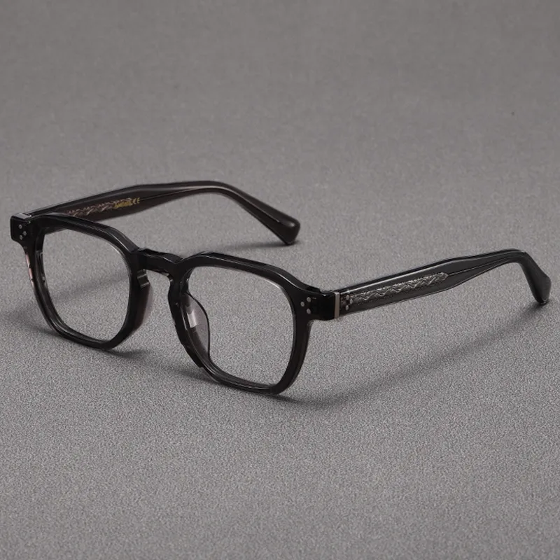Optyczne okulary dla mężczyzn Kobiety retro projektant TVR 527 Moda octanowe ramy z włókna szklanego europejskiego i amerykańskiego kwadratu przeciwblasowego Lekkie obiektyw z pudełkiem