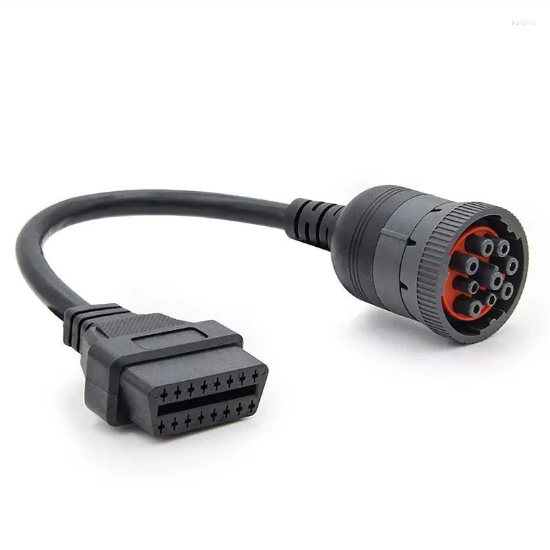 High Quality For Deutsch 9Pin J1939 Truck To OBD16pin Cable Female 16 Male Diagnosctic Tool Connector