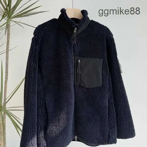 Stenesigner Mens Suprem Winter Jackets för män Biker Jacket Kvinnor Grapestone Vintage Lamb's Wool Loose Coat Warm Dxhet Asian Size M-2XL Windbreaker PPCX