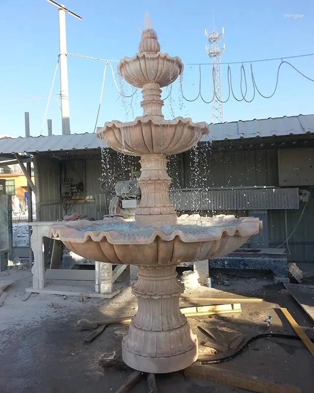 Decorazioni da giardino Fontana in pietra per esterni all'ingrosso di dimensioni personalizzate. Prezzo Decorativo In Granito Per Fontana Con Vaso