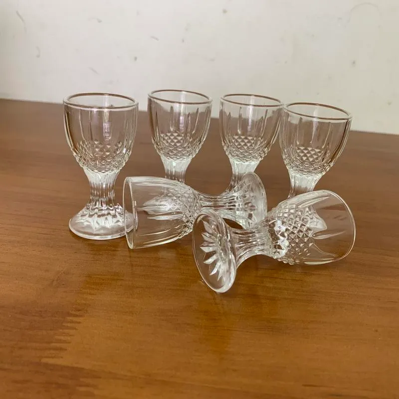 6pcs/set kristal şarap bardakları brendi snifters yaratıcı ruhlar şarap mini fincan parti içme büyüleyici atış cam